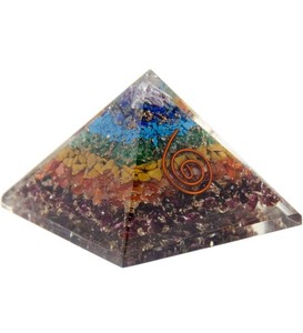 7 Chakras Orgone Pyramid. Orgone works continuously to clear its surroundings of negativity and harmful environmental elements.